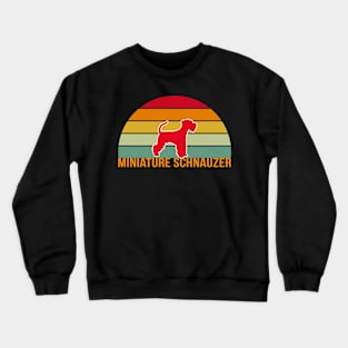 Miniature Schnauzer Vintage Silhouette Crewneck Sweatshirt